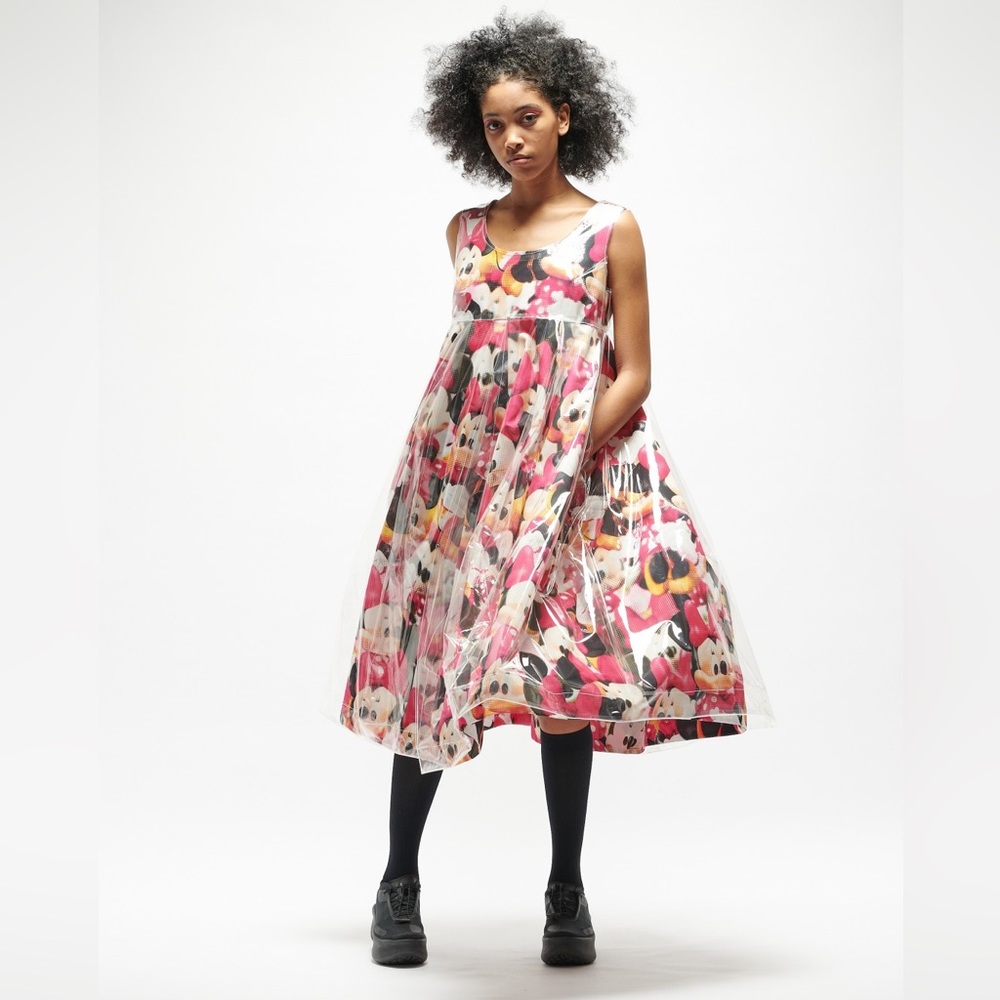 Comme des Garçons × Mickey Mouse Minnie Mouse Canvas Midi Dress NWT